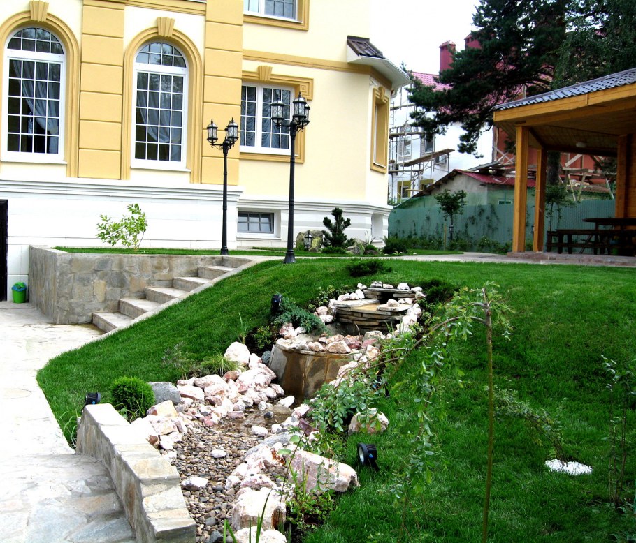 Ландшафт Голландия подпорная стенка