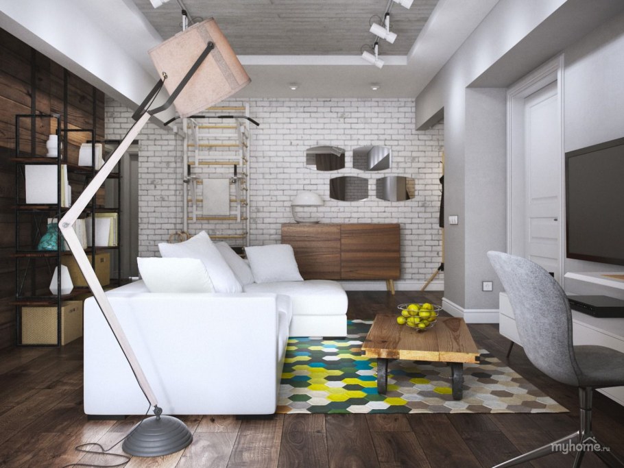 Однокомнатная хрущевка в стиле лофт