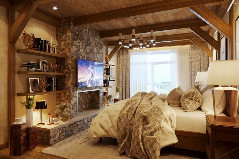 Полки в стиле Шале