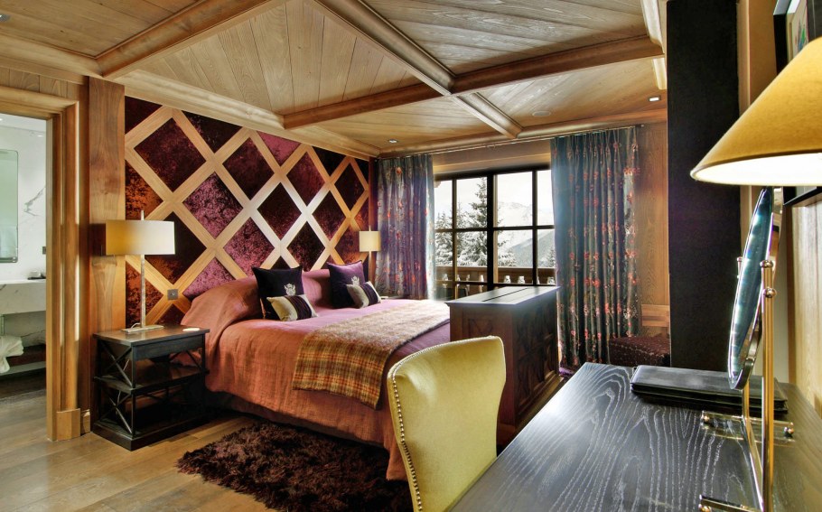 Спальня в стиле современного Шале