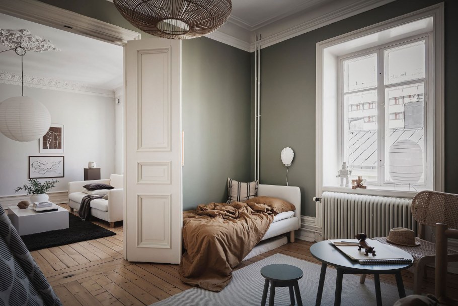 Мужская спальня в скандинавском стиле