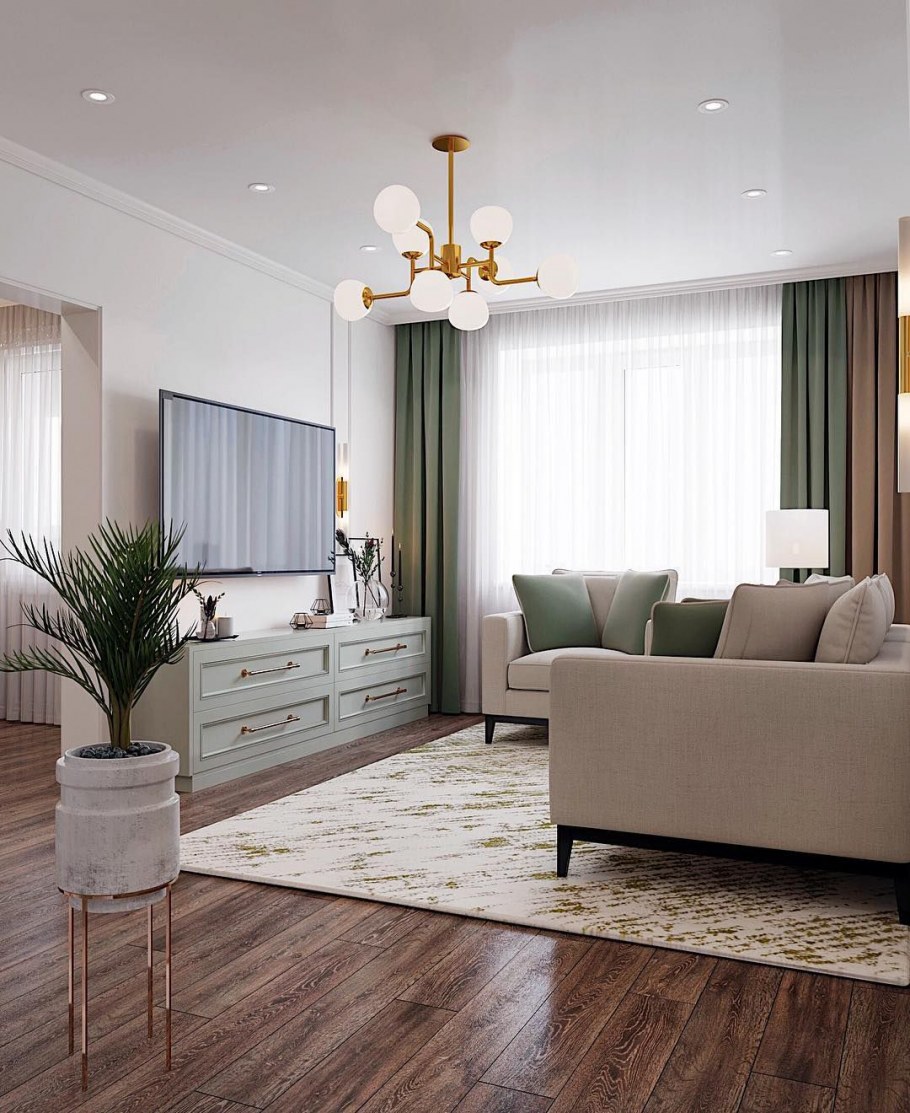 Гостинняв светлых тонах