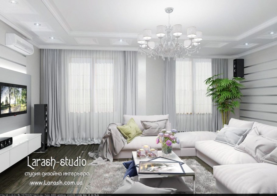 Двухкомнатная квартира в светлых тонах