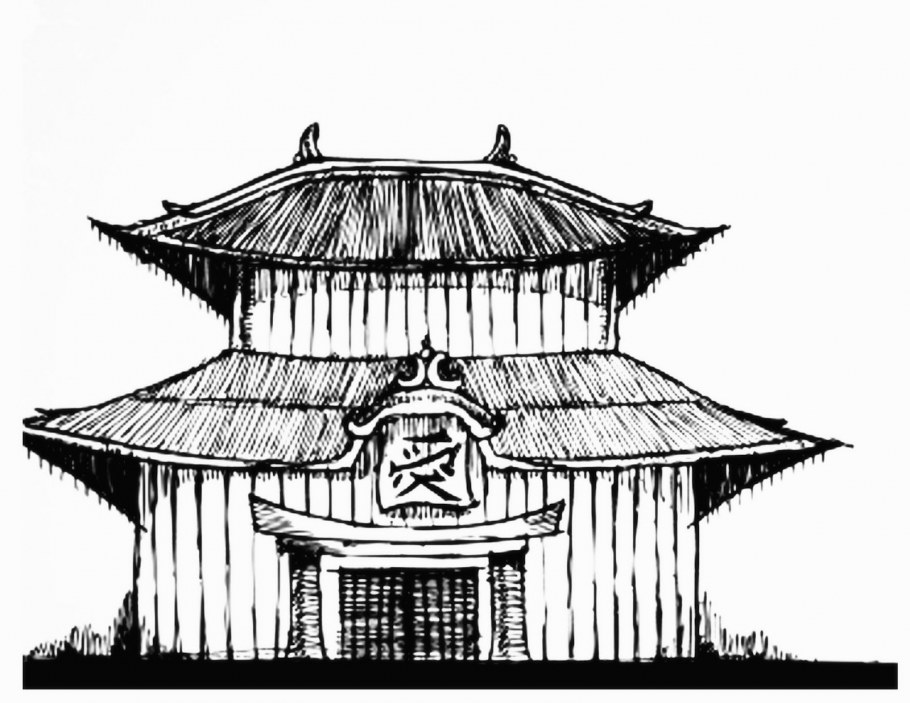 Японская крыша Графика