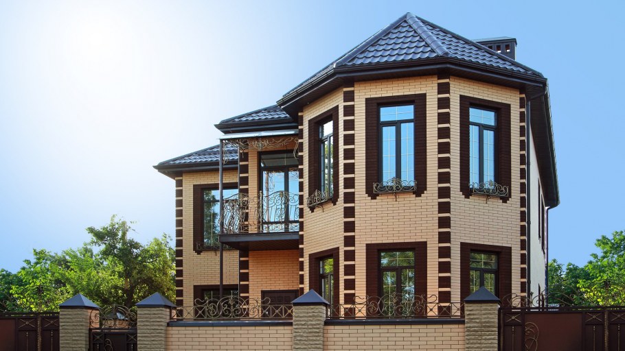 Красивые фасады из кирпича