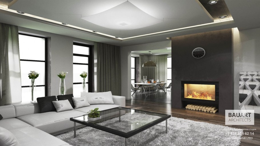 Натяжные потолки в интерьере