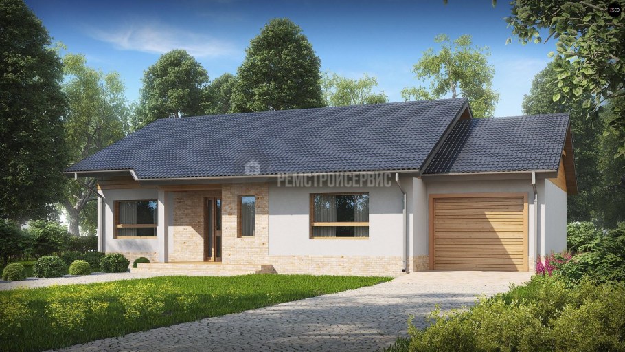 Одноэтажный дом 60 кв.м z500