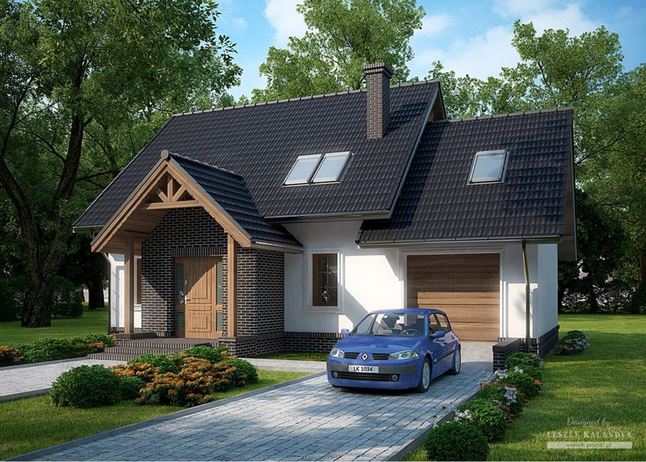 Небольшой домик с гаражом