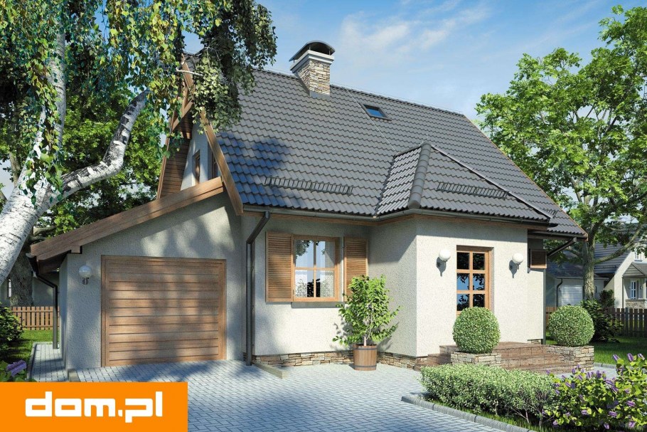 Одноэтажный дом с мансардой и гаражом