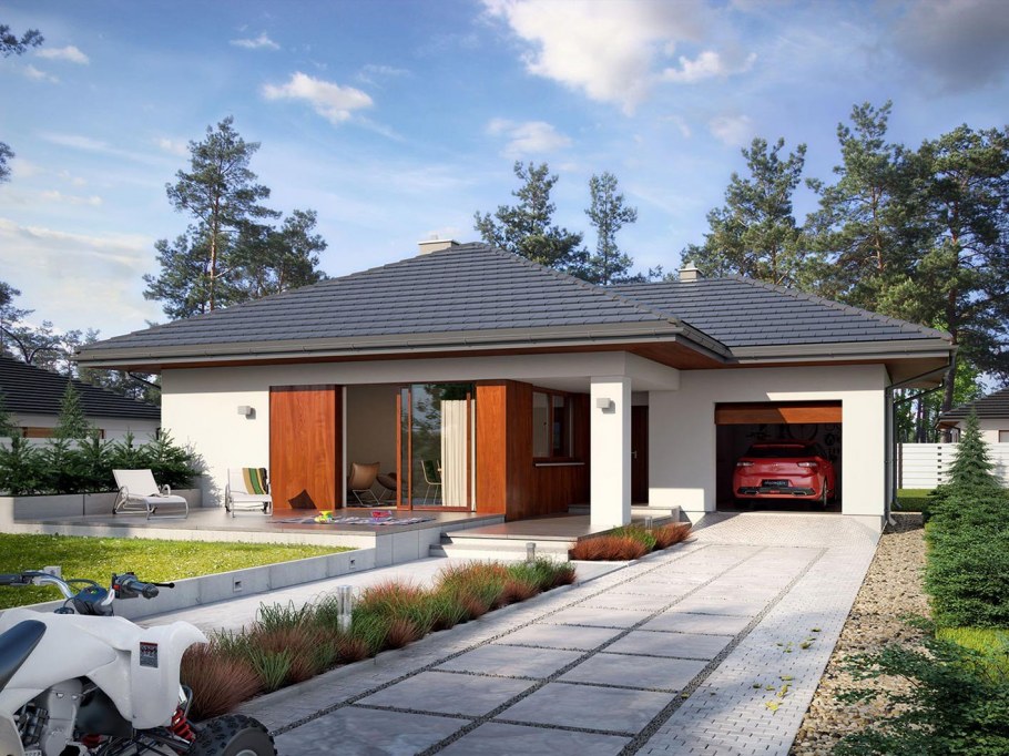 Одноэтажный дом 120 кв