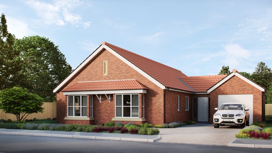 Одноэтажный кирпичный дом