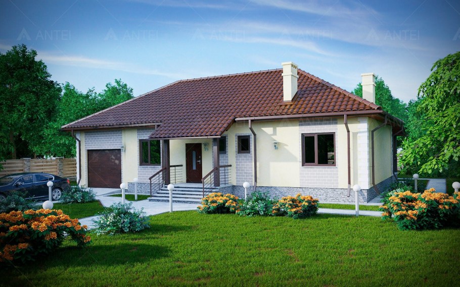 Частный дом одноэтажный