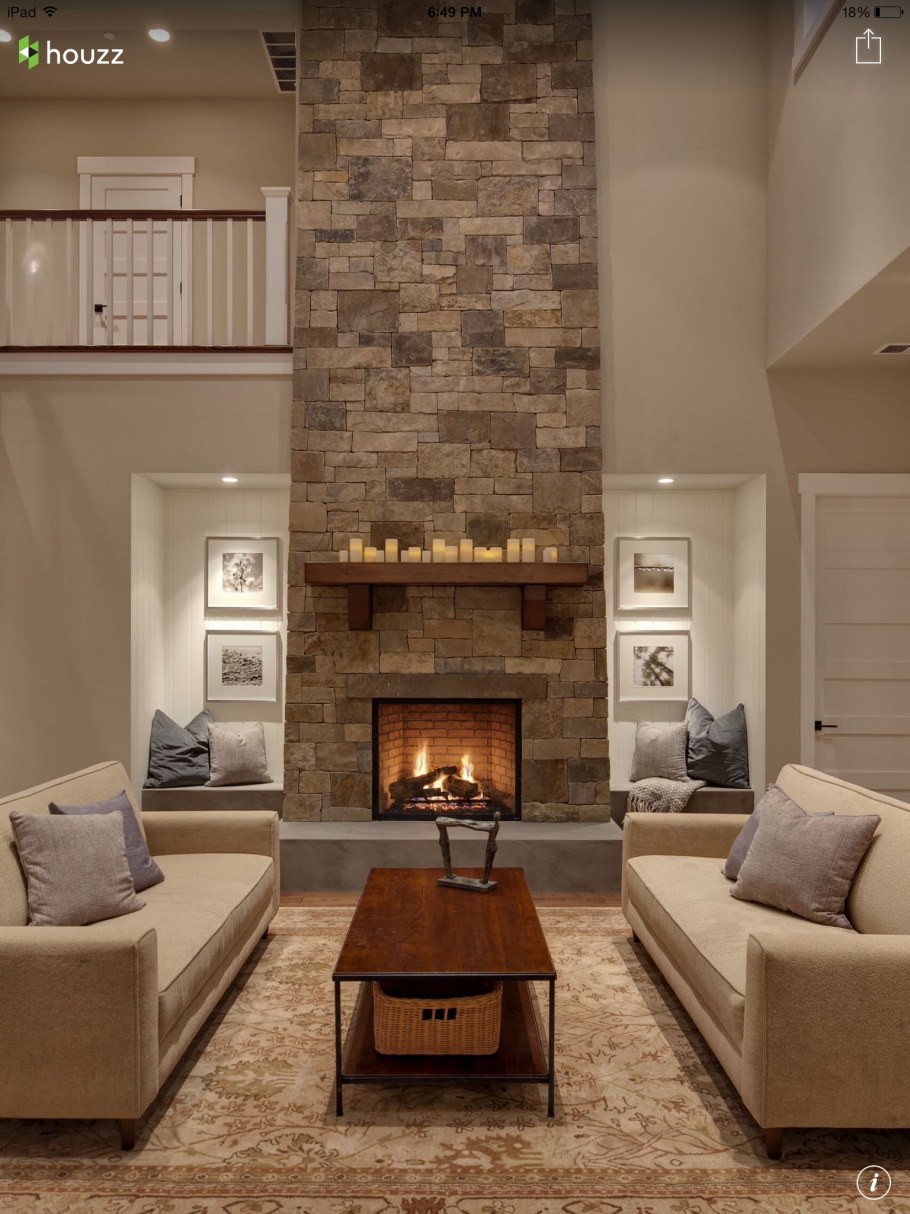 Интерьер каминного зала