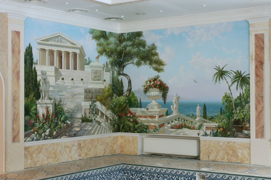 Роспись стен в греческом стиле