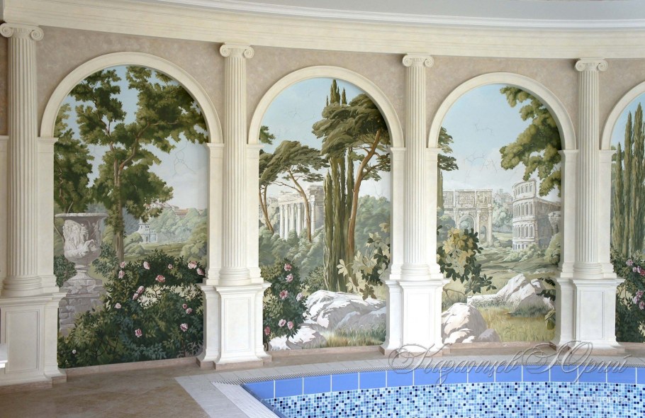 Роспись стен в античном стиле