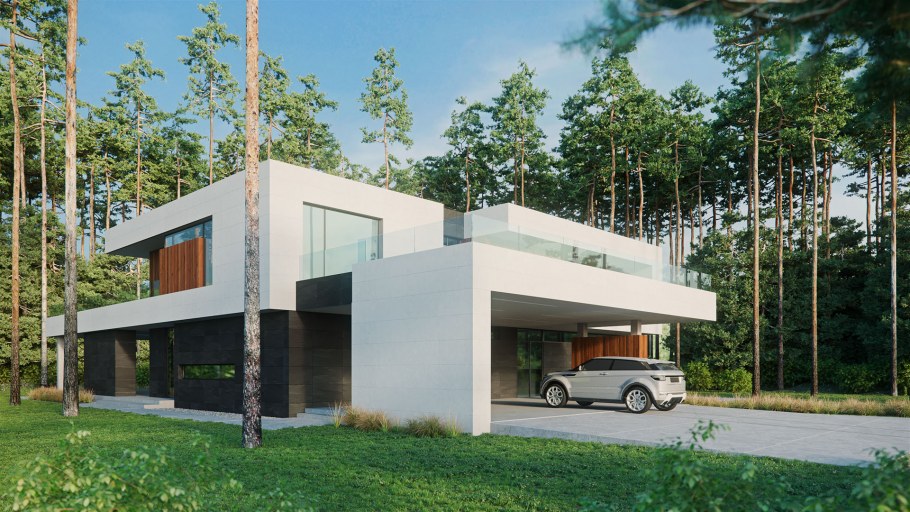 Проекты домов в стиле Минимализм с плоской крышей