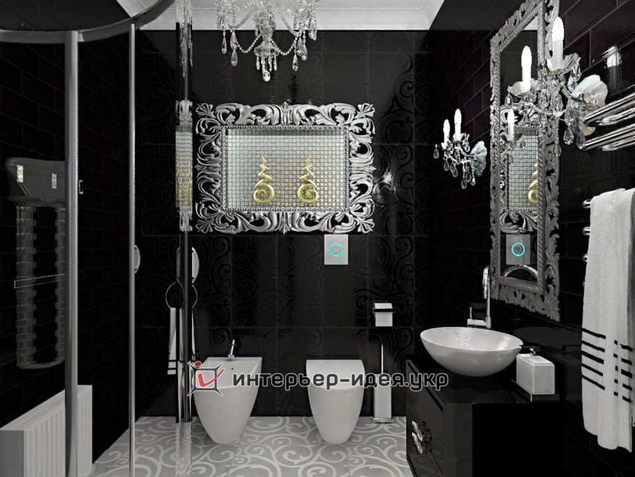 Плитка ар деко черно белая