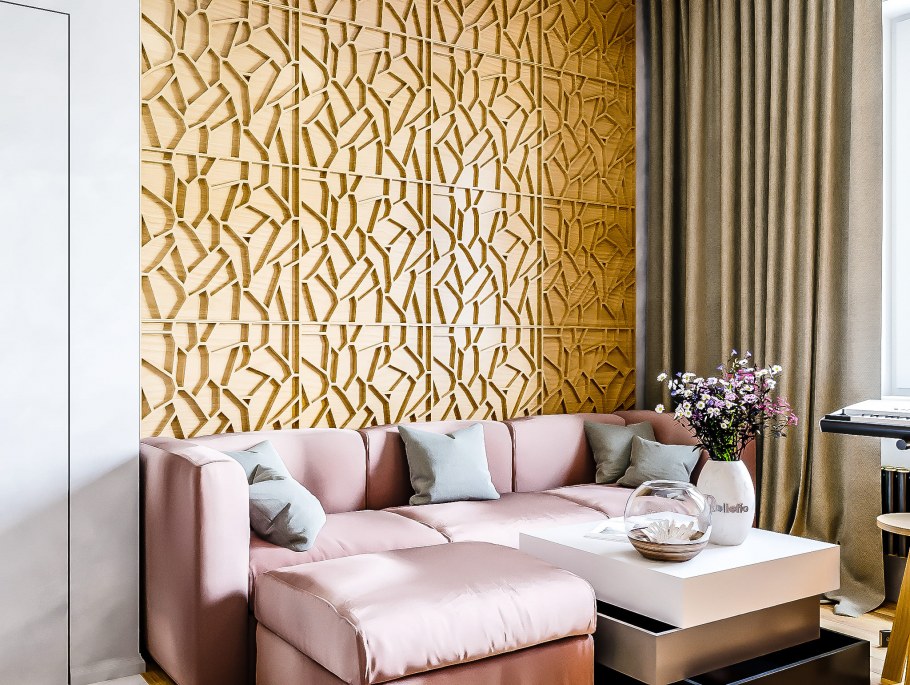 Жидкие обои в коридоре