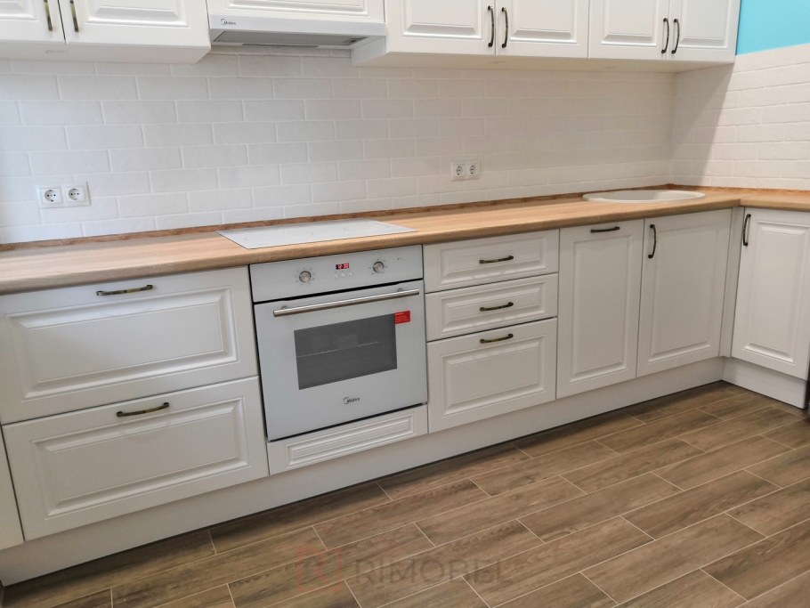 Кухни 3 метра прямая с фрезеровкой