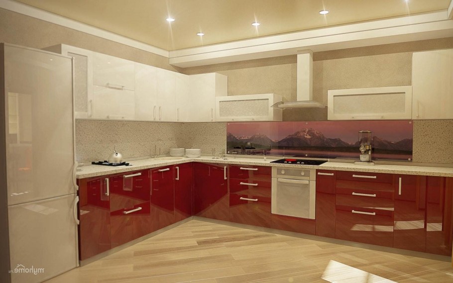 Кухни зебрано темный низ светлый верх