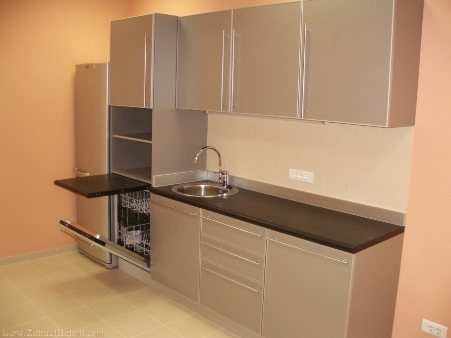 Кухня ЛДСП цвет алюминий