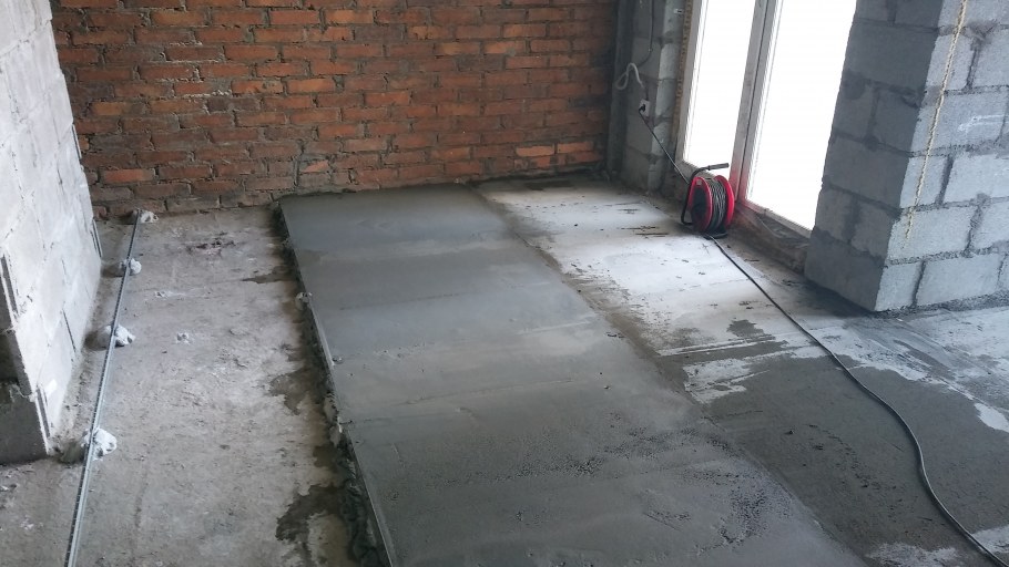 Полусухая стяжка с керамзитом