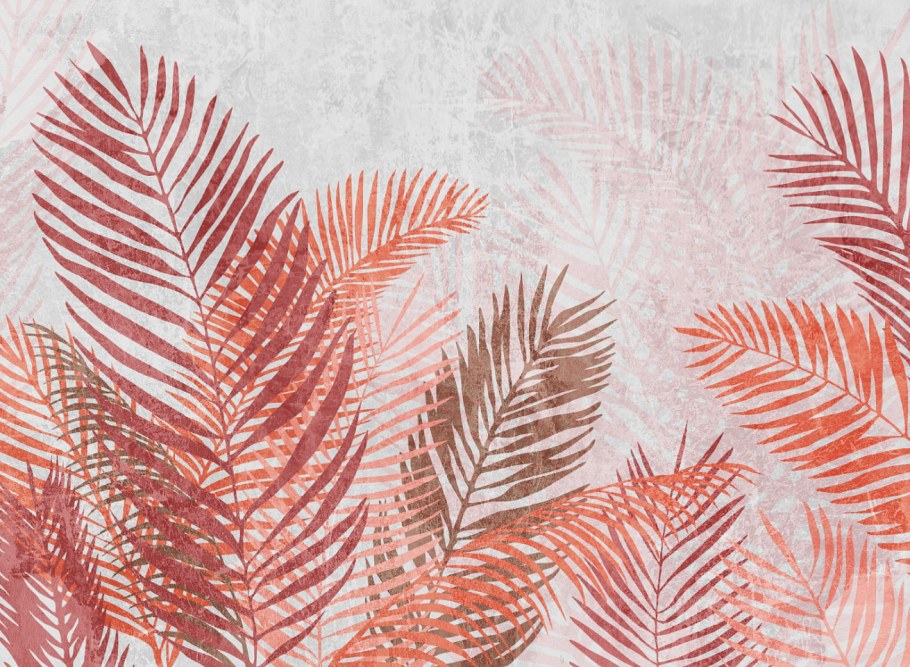 Листья папоротника на стене