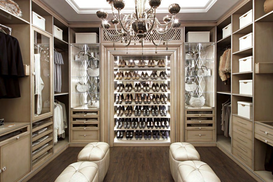 Красивые гардеробные комнаты