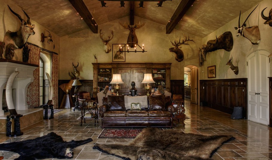 Комната с охотничьими трофеями