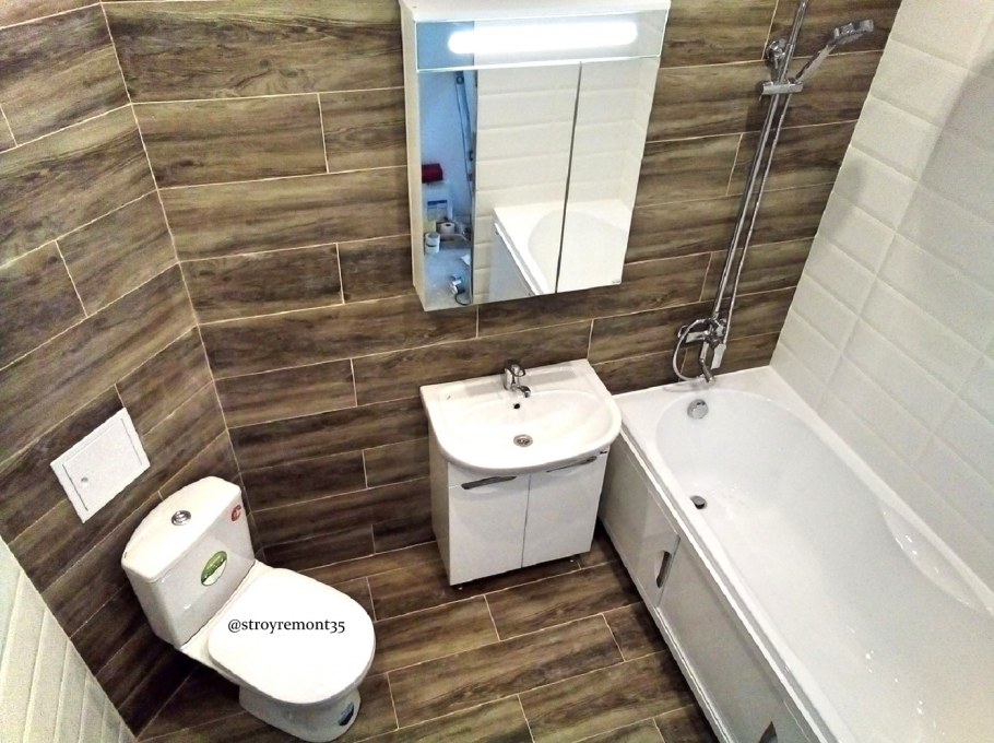 Очень маленький санузел совмещенный