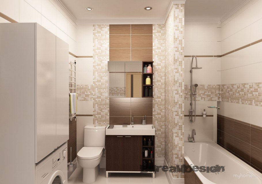 Ванна совмещенная с туалетом 4 кв.м