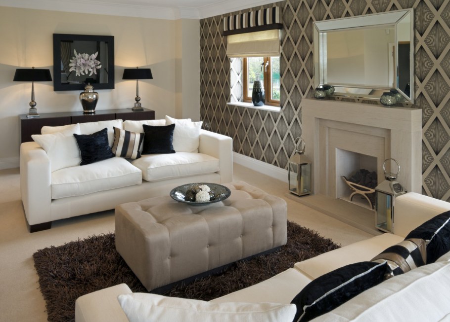 Квадратная гостиная 17м2 интерьер