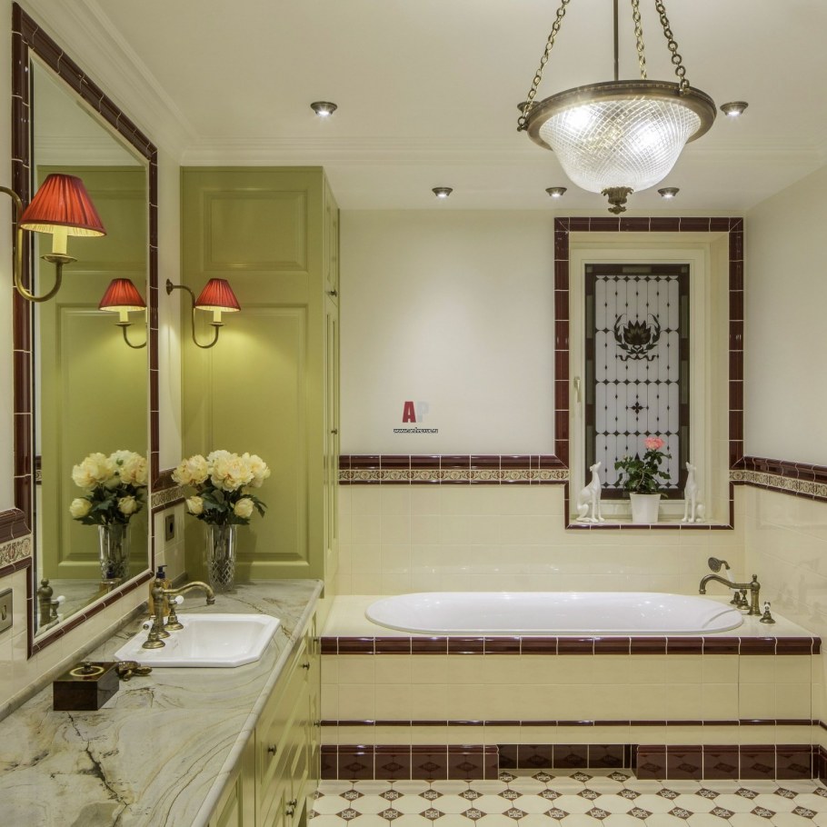 Английский стиль ванной комнаты