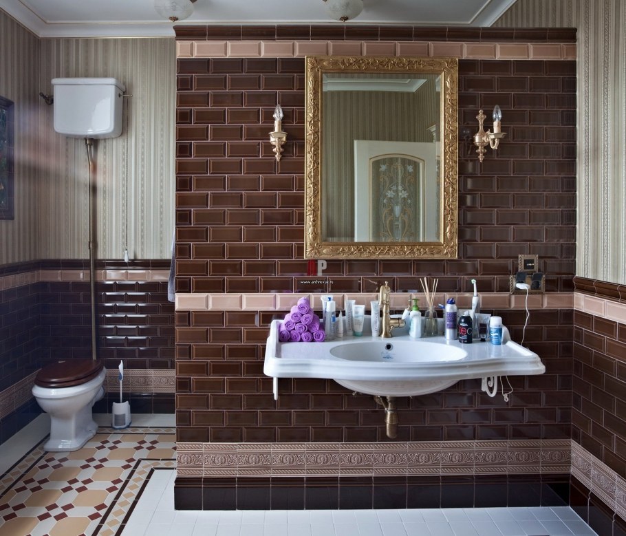 Санузел в английском стиле