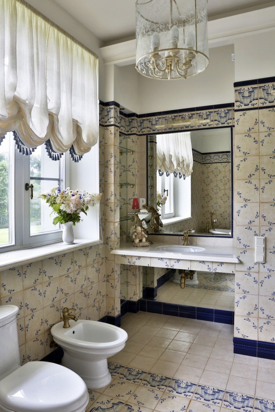 Ванная в английском стиле плитка