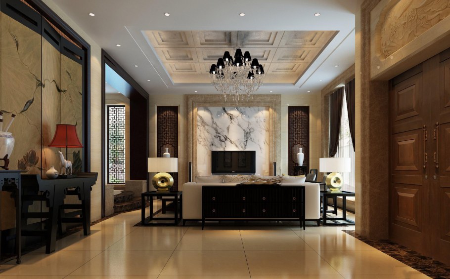 Кессонные потолки в стиле арт деко