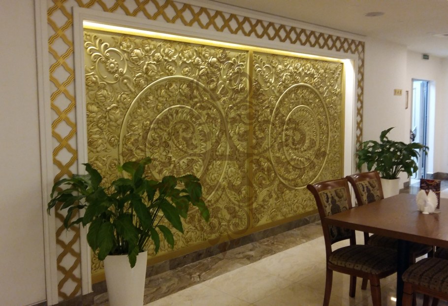 Вставки из обоев в интерьере