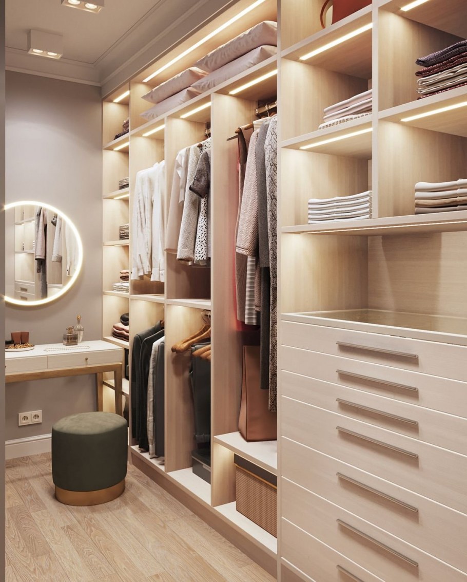 Стильные гардеробные комнаты