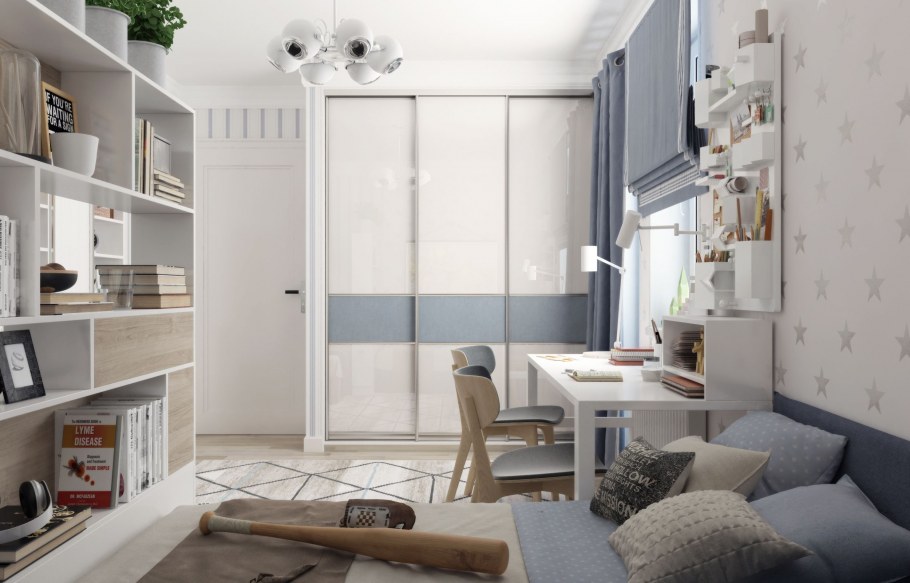 Шкаф в комнату подростка мальчика