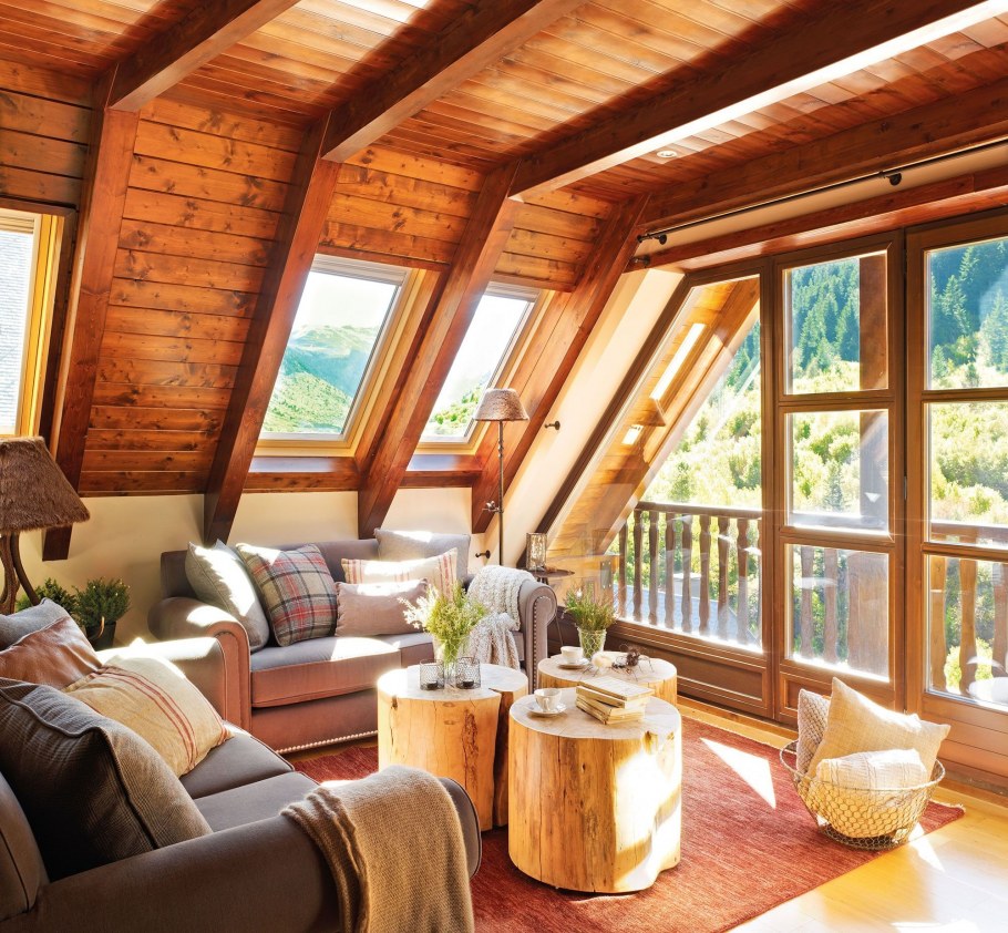 Интерьер мансарды