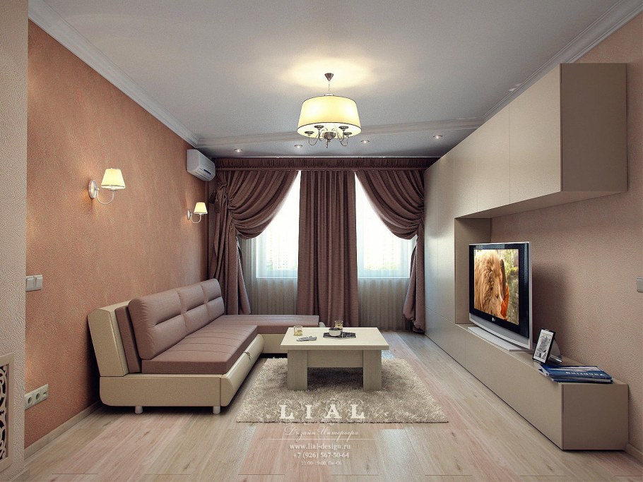 Интерьер квартиры двухкомнатной 55 кв