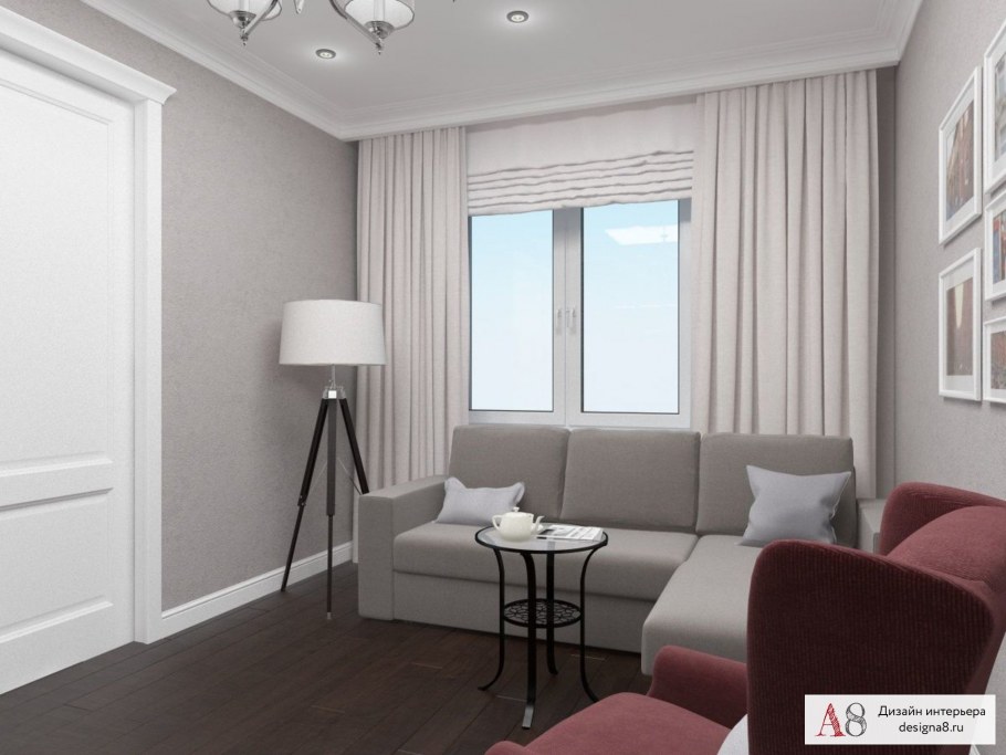 Интерьер квартиры двухкомнатной 55 кв