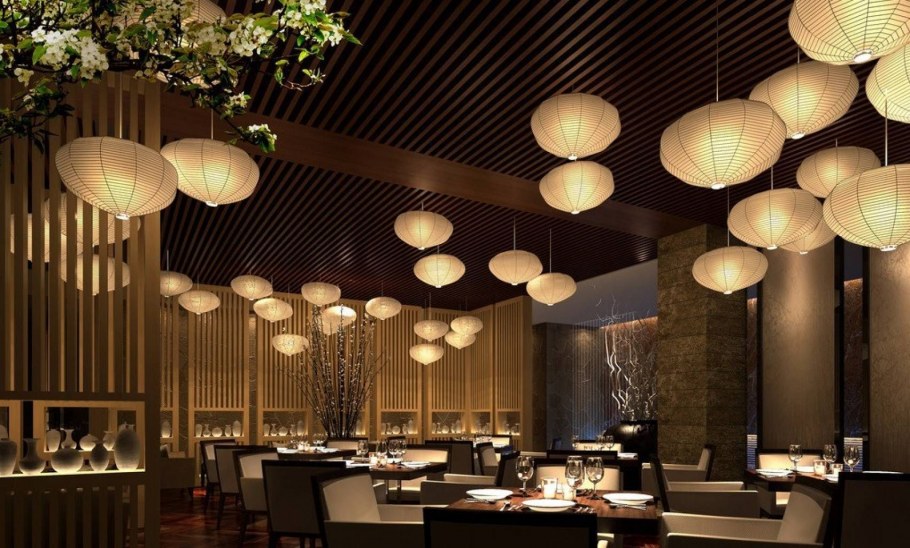 Потолок в ресторане