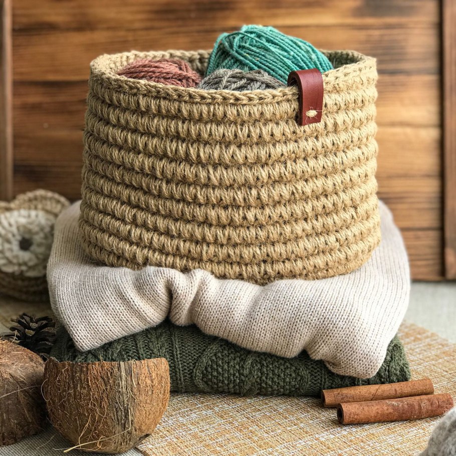 Корзина из джута