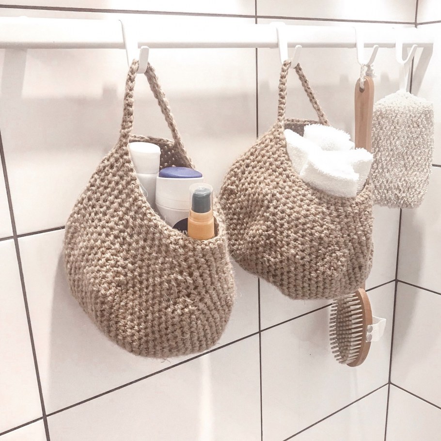 Джутовые корзины в интерьере