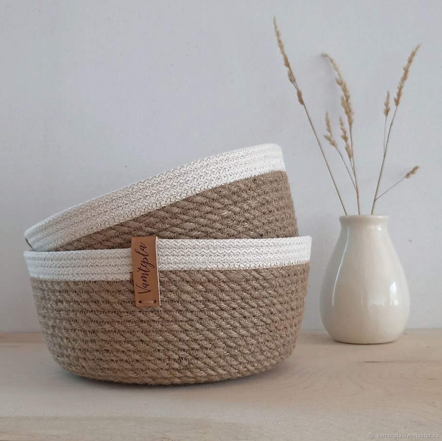 Корзина из джута