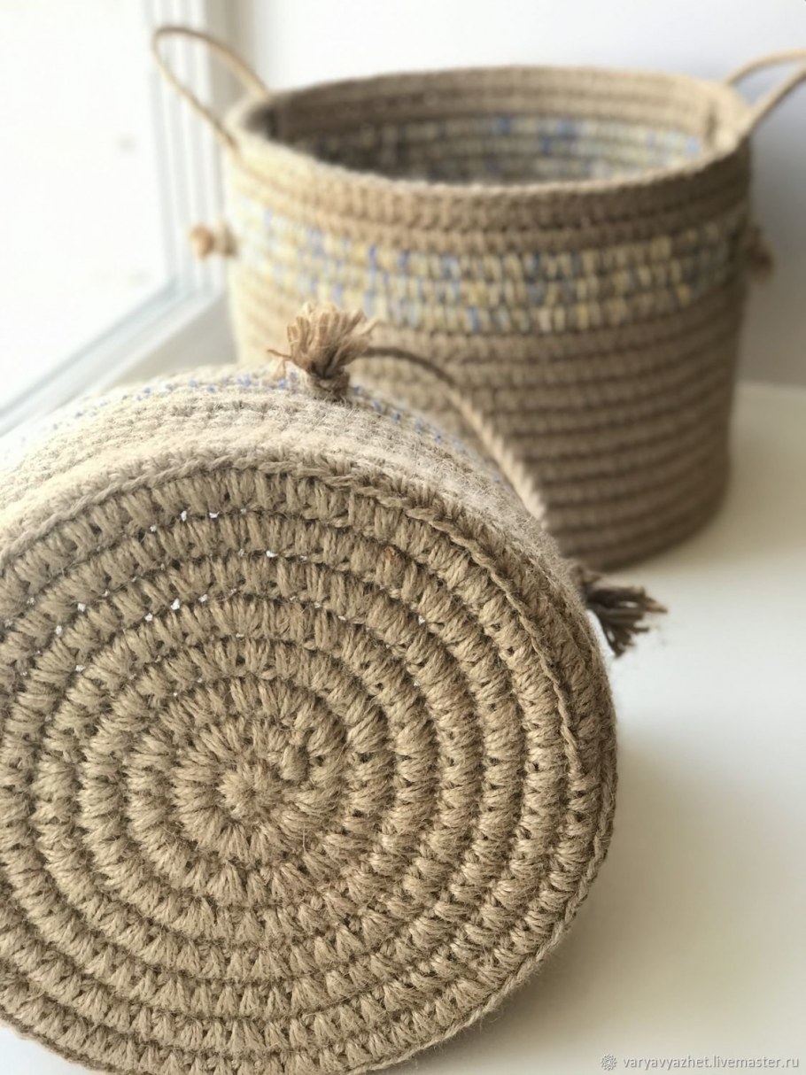 Корзина из джута
