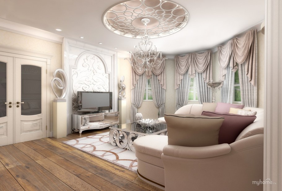 Жемчужная кухня в хрущёвке