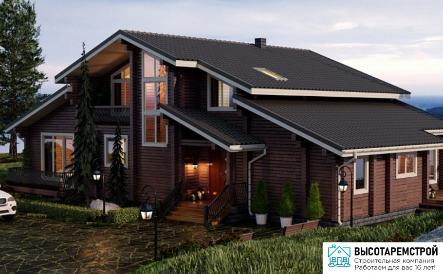 Темно коричневый дом