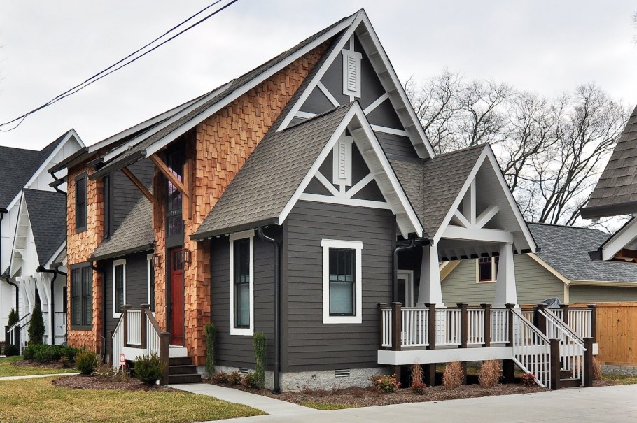 Цветовые решения фасадов домов